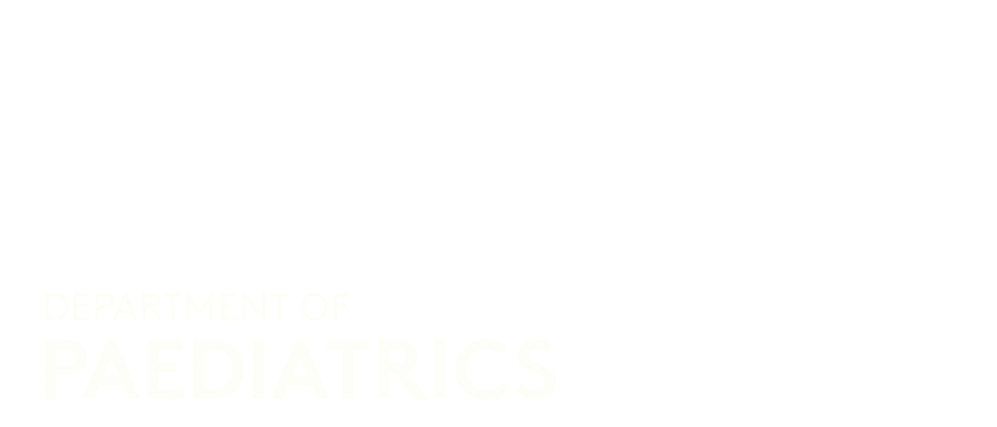 Department of Paediatrics White Logo