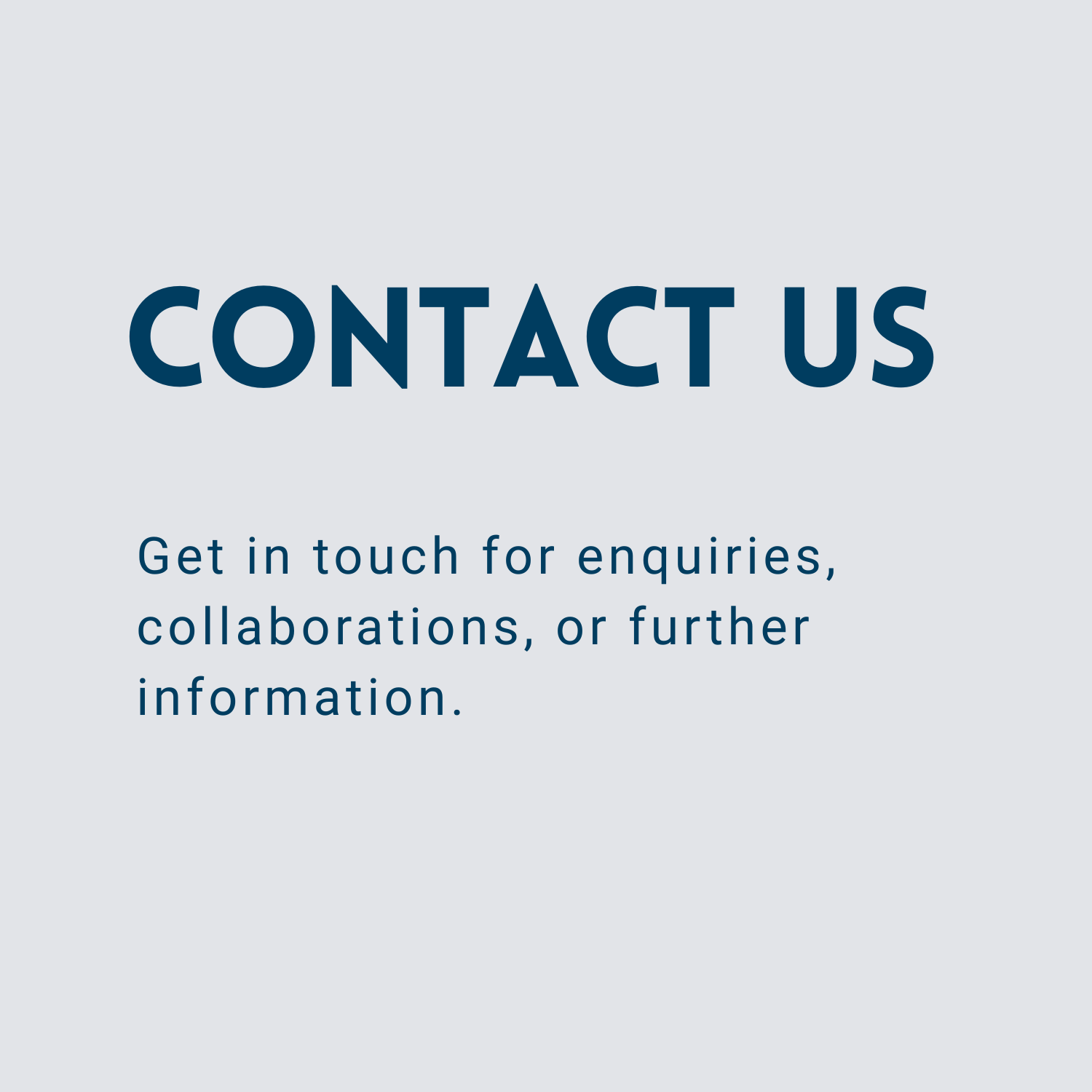 Contac us text on a light gray background